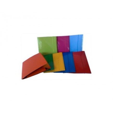 Brefiocart Cartellina a 3 lembi con elastico, formato 25x35cm, colore arancione - Prezzo singolo, ord. minimo 10pz - 0208805/AR