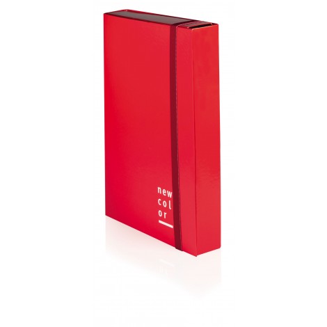 Brefiocart New color Cartellina progetto elastico piatto, dorso 7cm, formato 25x35cm, colore rosso - Prezzo singolo, ord. minimo 6pz - 0221307/RO