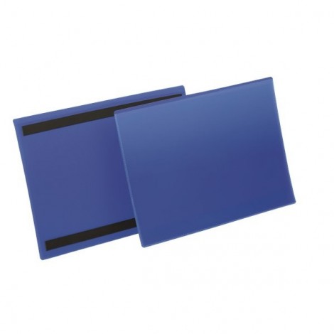 Durable Busta identificativa con fascette magnetiche, orizzontale, colore blu - 50pz - 1745-07