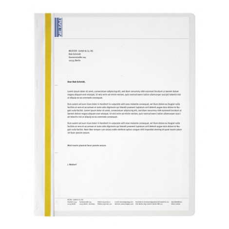 Durable Durabind - Cartellina per rilegatura mediante punti metallici e bande longitudinali adesive. Dotato di copertina anteriore trasparente e copertina posteriore colorata, entrambe in PVC, colore bianco - Prezzo singolo, ord. minimo 25pz - 2250-02