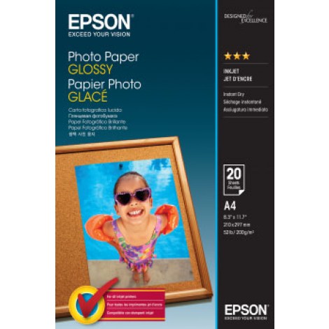 Epson Good - Carta bianca fotografica lucida, A4, 20 fogli, 200gr - 1pz - C13S042538