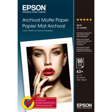 Epson Carta bianca fotografica opaca, A3+, 50 fogli, 192gr - 1pz - C13S041340