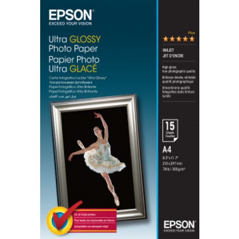 Epson Carta bianca fotografica extra lucida, A4, 15 fogli, 300gr - 1pz - C13S041927