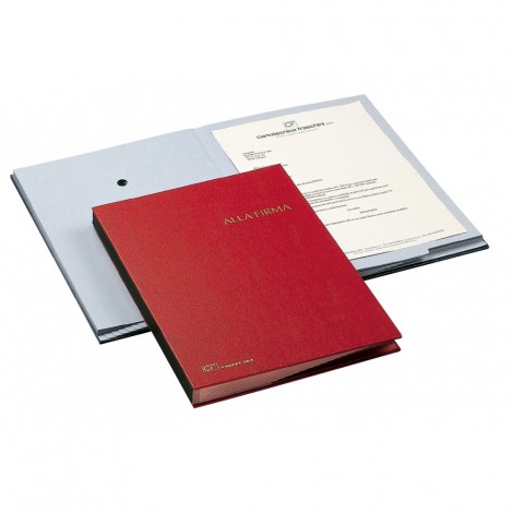 Fraschini 618-E Libro firma, formato 24x34cm, 18 intercalari rinforzati - 1pz - 618A-ROSSO