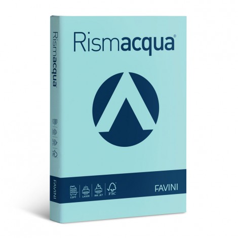 Favini Rismacqua Carta A4, 50fg, 200gr, colore celeste - 1pz - A69T544
