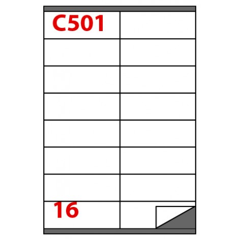Markin 1.600 etichette adesive bianche permanenti senza margini (105x36mm), 16 etichette per foglio - 100 fogli - X210C501