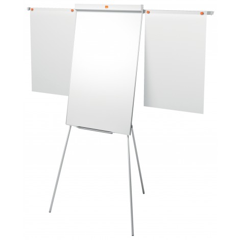 Nobo Shark - Portablocco su treppiede con altezza regolabile da 110 a 187cm, dotato di superficie magnetica in acciaio laccato e bracci laterali magnetici estensibili - 1pz - 1901918