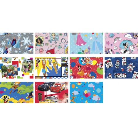 Rex Sadoch Disney - Carta regalo - Espositore da 100 fogli carta, dimensioni 100x70cm, assortiti - W4400GEN