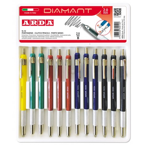 Arda Portamine a pinza con fusto antiscivolo, tratto 3mm, colore blu - Prezzo singolo, ord. minimo 12pz - 5024CART - C92AA0138