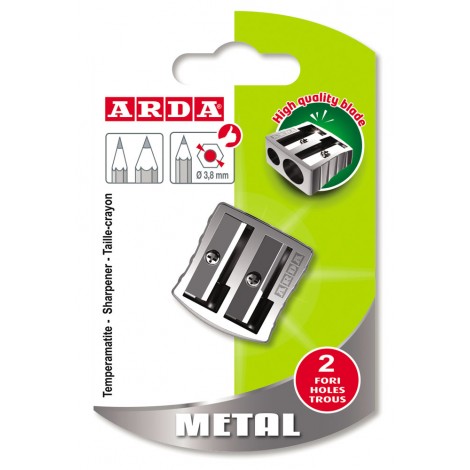 Arda Temperamatite a 2 fori in metallo - 1pz - M020 - C92AA0271
