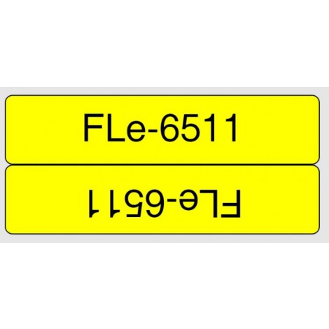 Brother Nastro tipo Fle, 72 etichette a bandiera 21x45mm, nero su giallo - FLE6511 - C92B61225