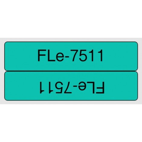 Brother Nastro tipo Fle, 72 etichette a bandiera 21x45mm, nero su verde - FLE7511 - C92B61226
