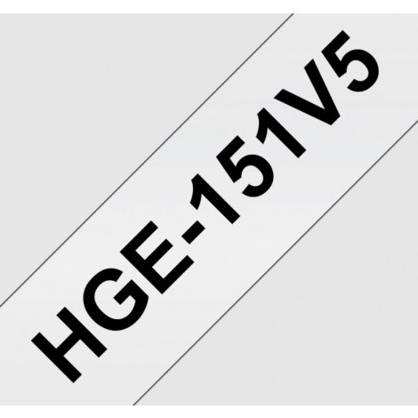 Brother Nastro tipo HGe per PT-T900W, 24mm x 8m, nero su bianco - 5pz - HGE151V5 - C92B61228