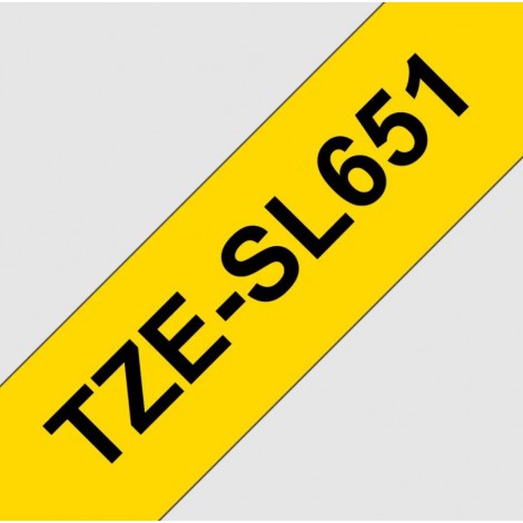 Brother Nastro tipo TZe per PT-D800W, 24mm x 8m, nero su giallo - TZESL651 - C92B61259