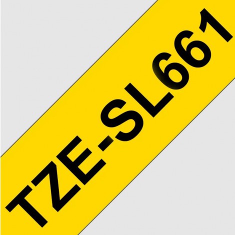 Brother Nastro tipo TZe per PT-D800W, 36mm x 8m, nero su giallo - TZESL661 - C92B61260