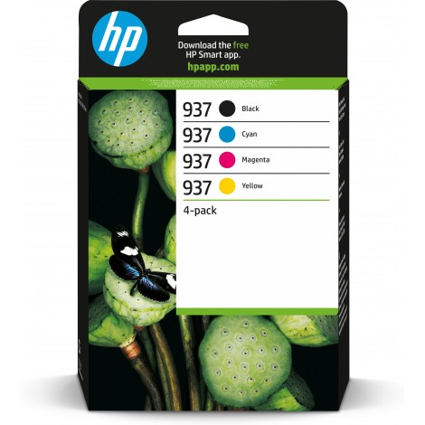 HP 937 - Cartuccia inchiostro nero e colore per OFFICEJET PRO 9120 (1x1.450pg - 3x800pg) 1Conf. - 6C400NE - C92H23199