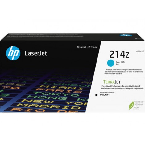 HP W2141Z Toner ciano per COLOR LASERJET ENTERPRISE 6700DN (26.000pg) 1pz - C92H33883