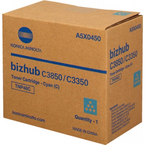 Konica-Minolta TNP48C toner ciano per BIZHUB C 3850 (10.000pg) 1pz - A5X0450 - C92M33513
