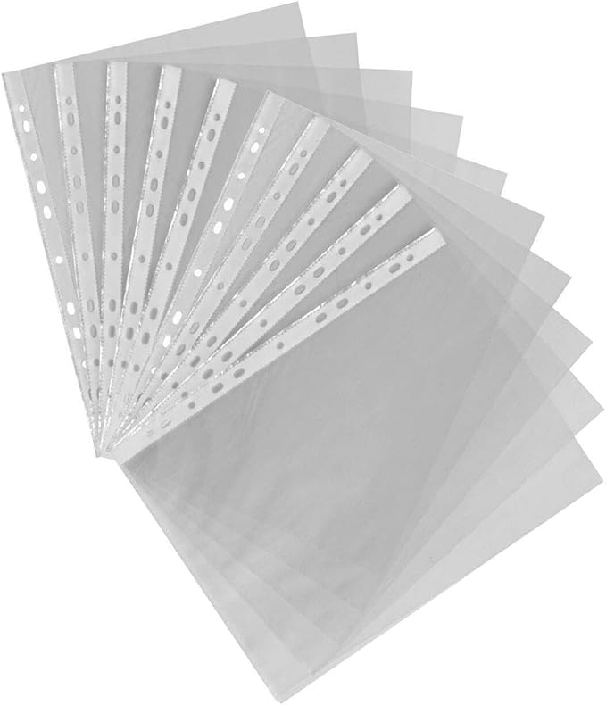 Buste perforate PPL forate, finitura a buccia d`arancia, formato utile 22x30cm, medio spessore, conf. da 50pz - 6930 -   C922053S