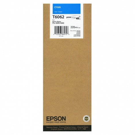 Epson T6062 cartuccia ciano per STYLUS PRO 4800 (220ml) 1pz - C13T606200 - C92E29980