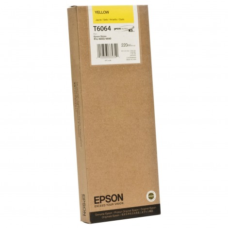 Epson T6064 cartuccia giallo per STYLUS PRO 4800 (220ml) 1pz - C13T606400 - C92E29982