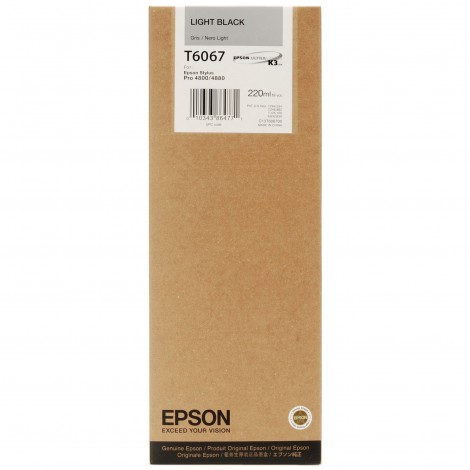 Epson T6067 cartuccia nero chiaro per STYLUS PRO 4800 (220ml) 1pz - C13T606700 - C92E29985