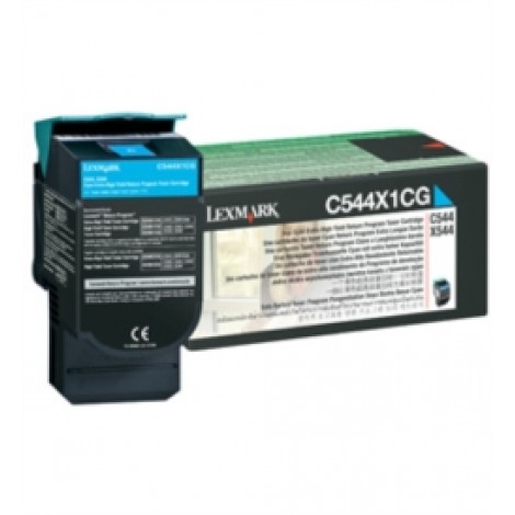 Lexmark C544X1CG Toner RETURN ciano per C 544 (4.000pg) 1pz - C92L32635