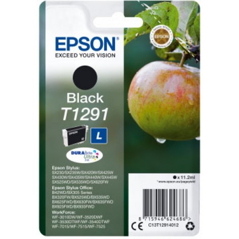 Epson T1291 Cartuccia inchiostro nero per STYLUS OFFICE BX305F (11,2ml) 1pz - C13T12914012 - C92E22165