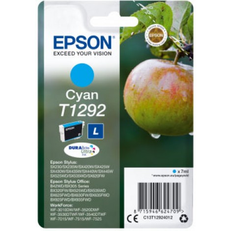 Epson T1292 Cartuccia inchiostro ciano per STYLUS OFFICE BX305F (7ml) 1pz - C13T12924012 - C92E22166