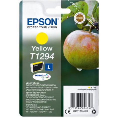 Epson T1294 Cartuccia inchiostro giallo per STYLUS OFFICE BX305F (7ml) 1pz - C13T12944012 - C92E22168