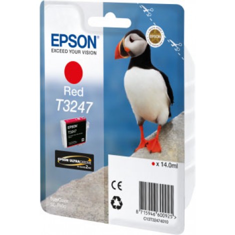 Epson T3247 Cartuccia inchiostro rosso per SURECOLOR SC P400 (14ml) 1pz - C13T32474010 - C92E22213