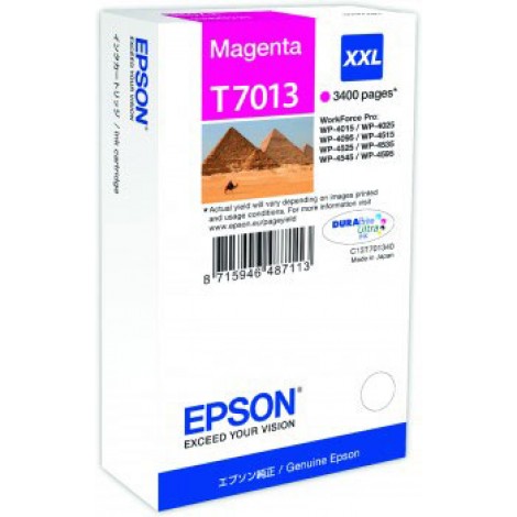 Epson T7013 XXL Cartuccia inchiostro magenta per WORKFORCE PRO 4015DN (34,2ml) 1pz - C13T70134010 - C92E22244