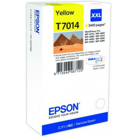 Epson T7014 XXL Cartuccia inchiostro giallo per WORKFORCE PRO 4015DN (34,2ml) 1pz - C13T70144010 - C92E22245