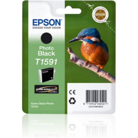 Epson T1591 XL Cartuccia inchiostro nero foto per STYLUS PHOTO R 2000 (17ml) 1pz - C13T15914010 - C92E22255