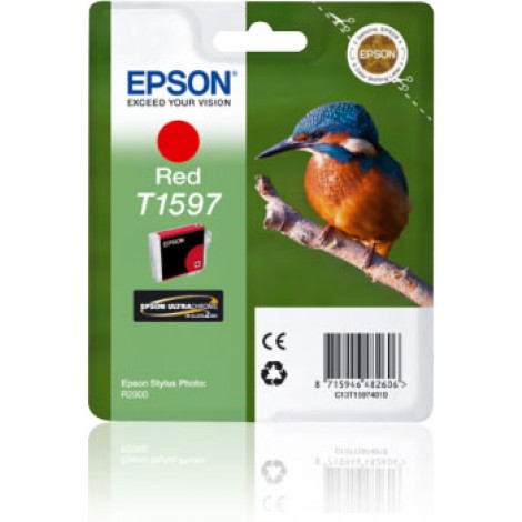 Epson T1597 XL Cartuccia inchiostro rosso per STYLUS PHOTO R 2000 (17ml) 1pz - C13T15974010 - C92E22259