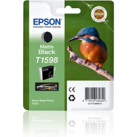 Epson T1598 XL Cartuccia inchiostro nero opaco per STYLUS PHOTO R 2000 TAGLIA (17ml) 1pz - C13T15984010 - C92E22260