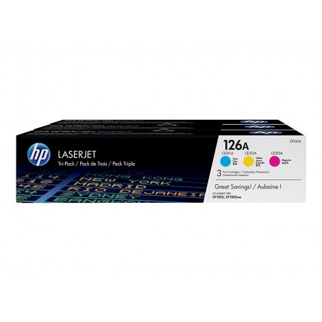 HP CF341A Toner ciano, magenta e giallo per LASERJET PRO 100 COLOR M175A (3x1.000pg) 1Conf. - C92H33266