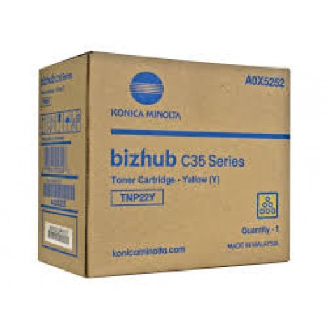 Konica-Minolta TNP22Y toner giallo per BIZHUB C 35 (6.000pg) 1pz - A0X5252 - C92M33239