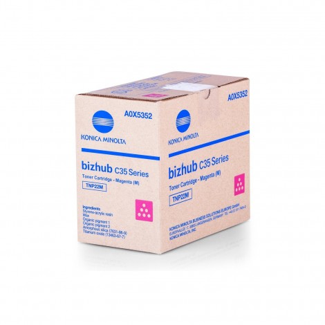 Konica-Minolta TNP22M toner magenta per BIZHUB C 35 (6.000pg) 1pz - A0X5352 - C92M33240