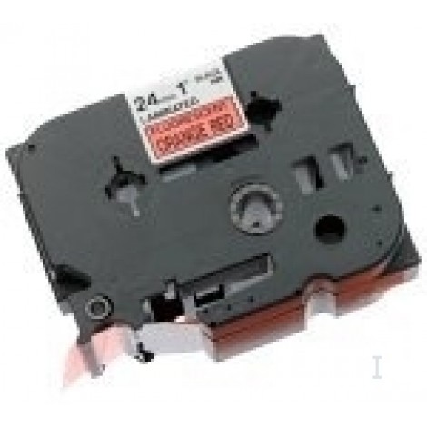 Brother TZEB51 Nastro tipo TZe per PT-7600VP/2700VP, 24mm x 5m, nero su arancione fluorescente - C92B61089