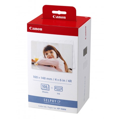 Canon KP108IN cartuccia inchiostro + carta fotografica 10x15cm (108fg) per CP 100 - 1Conf. - 3115B001 -  C92C16101