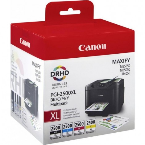 Canon PGI2500XL cartuccia XL multipack inchiostro nero, ciano, magenta e giallo per MAXIFY MB 5050 (19,3ml) 1Conf. - 9254B010 - C92C22215