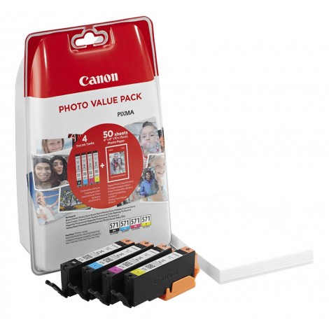 Canon CLI571 cartuccia multipack inchiostro nero e colore per PIXMA MG 7700 (4x7ml) 1Conf. - 0386C009 - C92C22380