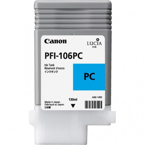 Canon PFI106 serbatoio ciano foto per IMAGEPROGRAF 6400 (130ml) 1pz - 6625B001 - C92C25110