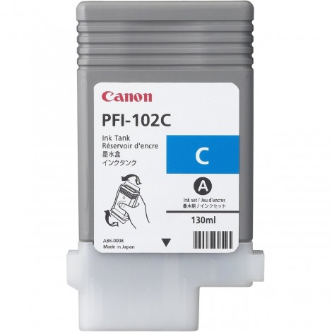 Canon PFI102C serbatoio ciano per IMAGEPROGRAF 500 (130ml) 1pz - 0896B001 - C92C25527