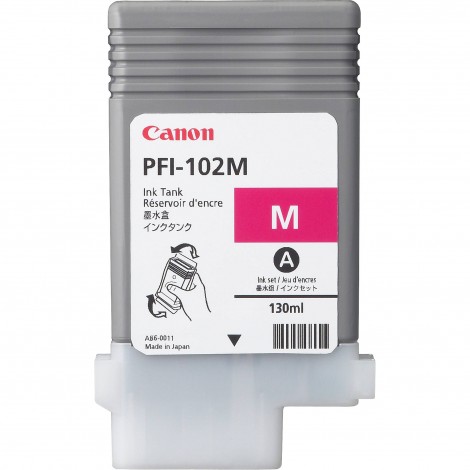 Canon PFI102M serbatoio magenta per IMAGEPROGRAF 500 (130ml) 1pz - 0897B001 - C92C25528