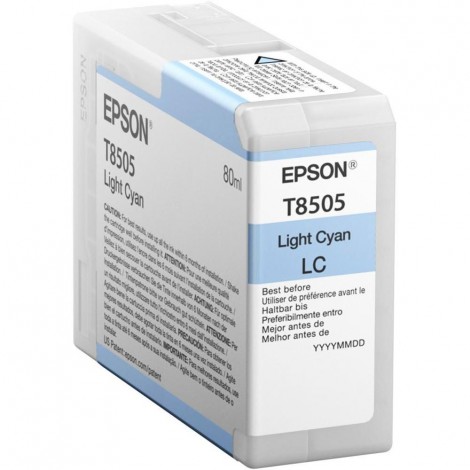 Epson T8505 Cartuccia inchiostro ciano chiaro per SURECOLOR SC P800 (80ml) 1pz - C13T850500 - C92E20180