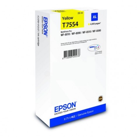 Epson T7554 XL Cartuccia inchiostro giallo per WORKFORCE WF 8090 (4.000pg) 1pz - C13T75544N - C92E22113