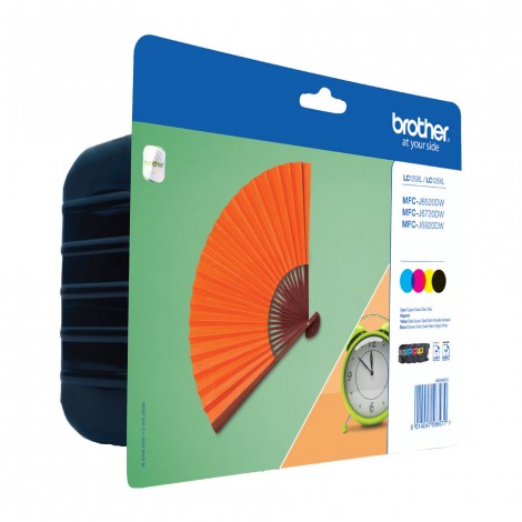 Brother LC129XLVALBP Cartuccia inchiostro nero, ciano, magenta e giallo per MFC J6520DW (1x2.400pg - 3x1.200pg) 1Conf. - C92B21096
