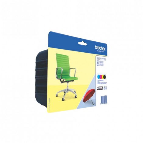 Brother LC229XLVALBP Cartuccia inchiostro nero, ciano, magenta e giallo per MFC J4620DW (1x2.400pg - 3x1.200pg) 1Conf. - C92B21108